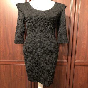 PUSSYCAT LONDON NWT Black Stretch Crinkle Look Bodycon Party Dress